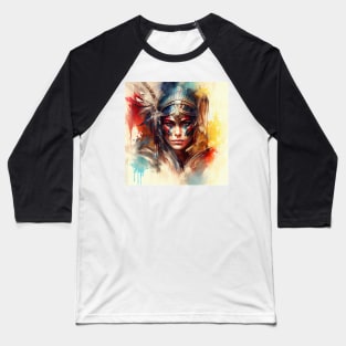 Powerful Warrior Woman #5 Baseball T-Shirt